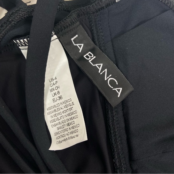 La Blanca NWT LB6BA22 Island Cross Back Mio One-piece Swimsuit Black. Size 4 - Picture 7 of 14
